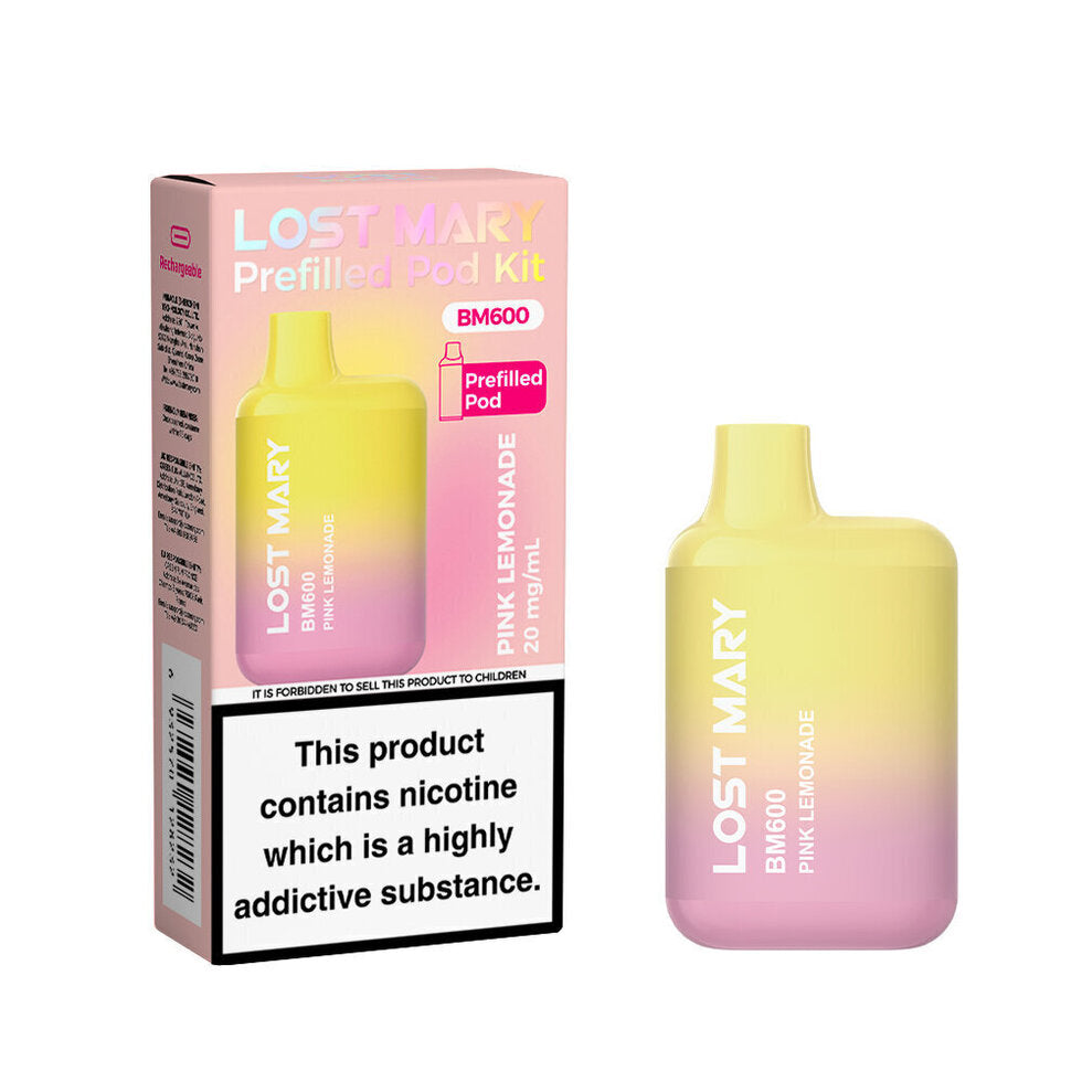 Pink Lemonade Lost Mary 600 Prefilled Pod Vape Kit - Ape Vapes
