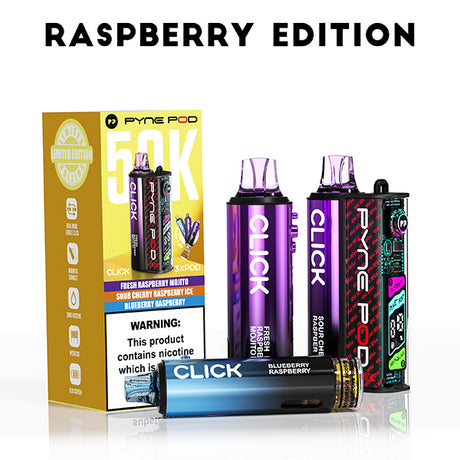 Raspberry Edition Pyne Pod Click 50K Vape Kit - Ape Vapes