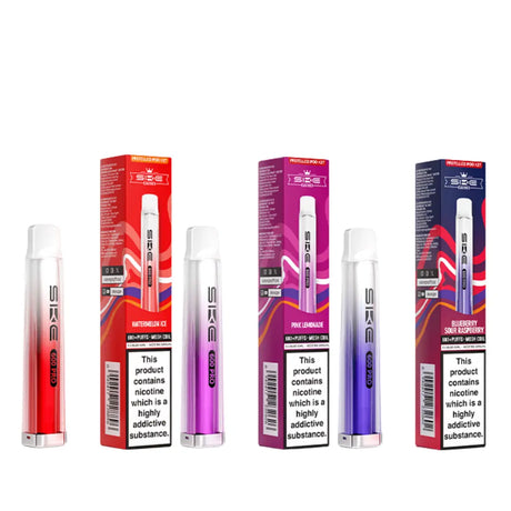 SKE Crystal Pro 600 Prefilled Pod Vape Kit Group Image - Ape Vapes