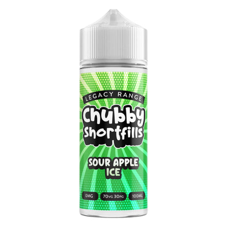 Sour Apple Ice 100ml Shortfill by Chubby Shortfill Legacy Range - Ape Vapes
