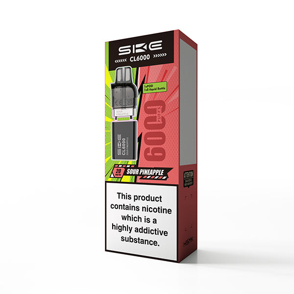 Sour Pineapple SKE Crystal CL6000 Pre-Filled Replacement Pods - Ape Vapes