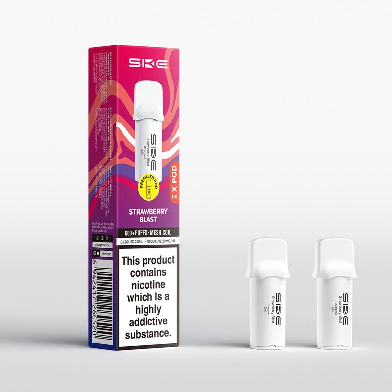 Strawberry Blast SKE Crystal Pro 600 Prefilled Pods - Ape Vapes