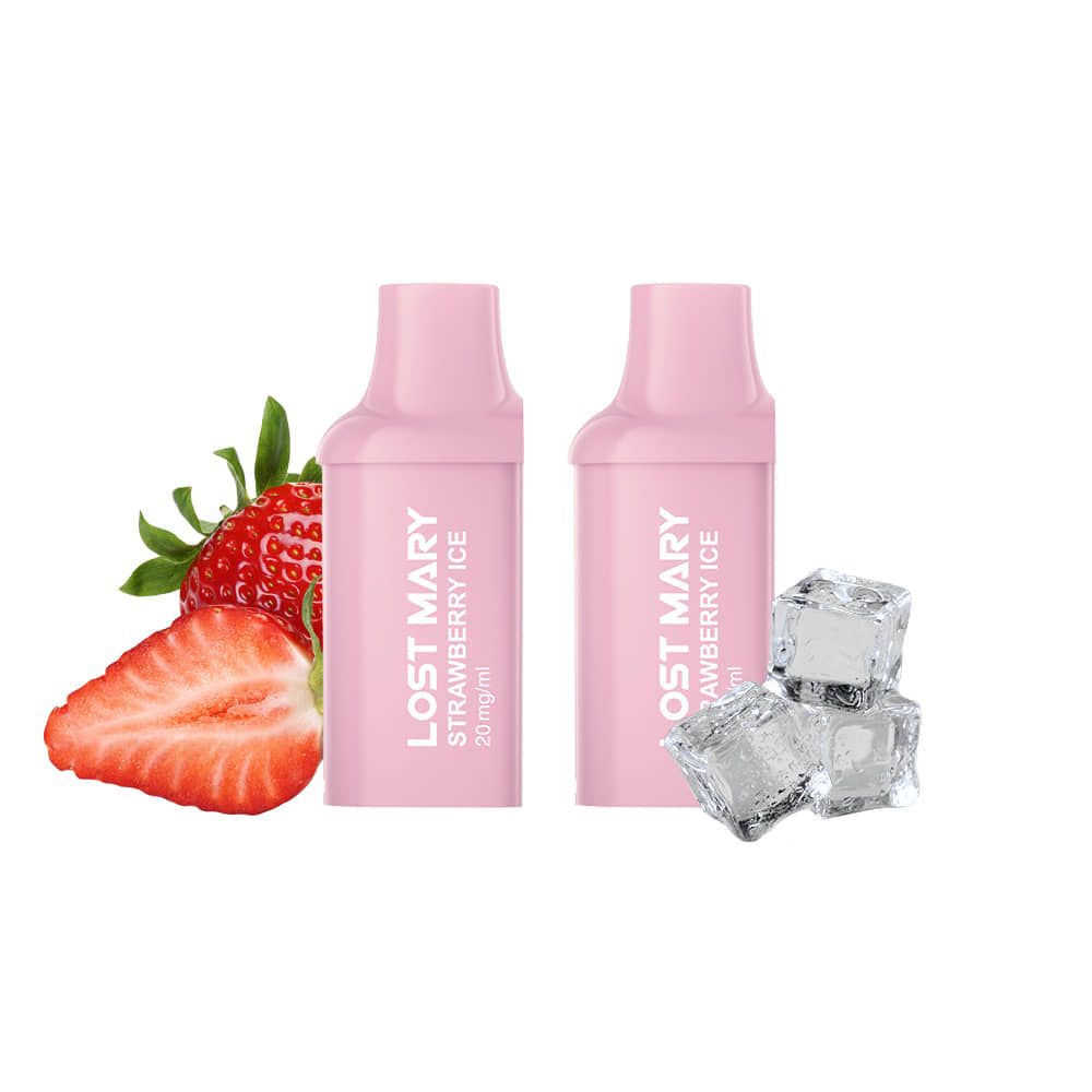 Strawberry Ice BM600 Prefilled Pods 2 Pack by Lost Mary - Ape Vapes
