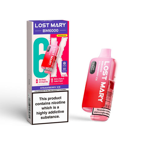 Strawberry Ice Lost Mary BM6000 Prefilled Pod Kit - Ape Vapes