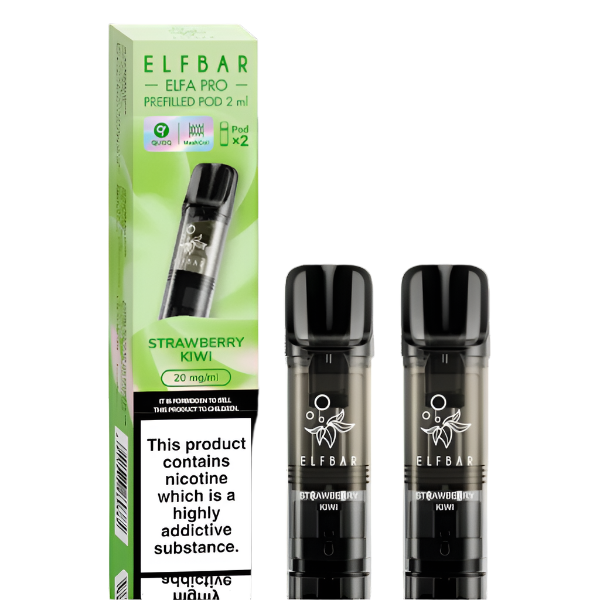 Strawberry Kiwi Elfa Pro Pre-Filled Pods (2 Pack) - Ape Vapes