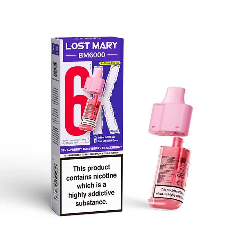 Strawberry Raspberry Blackberry Lost Mary BM6000 Prefilled Vape Pods - Ape Vapes