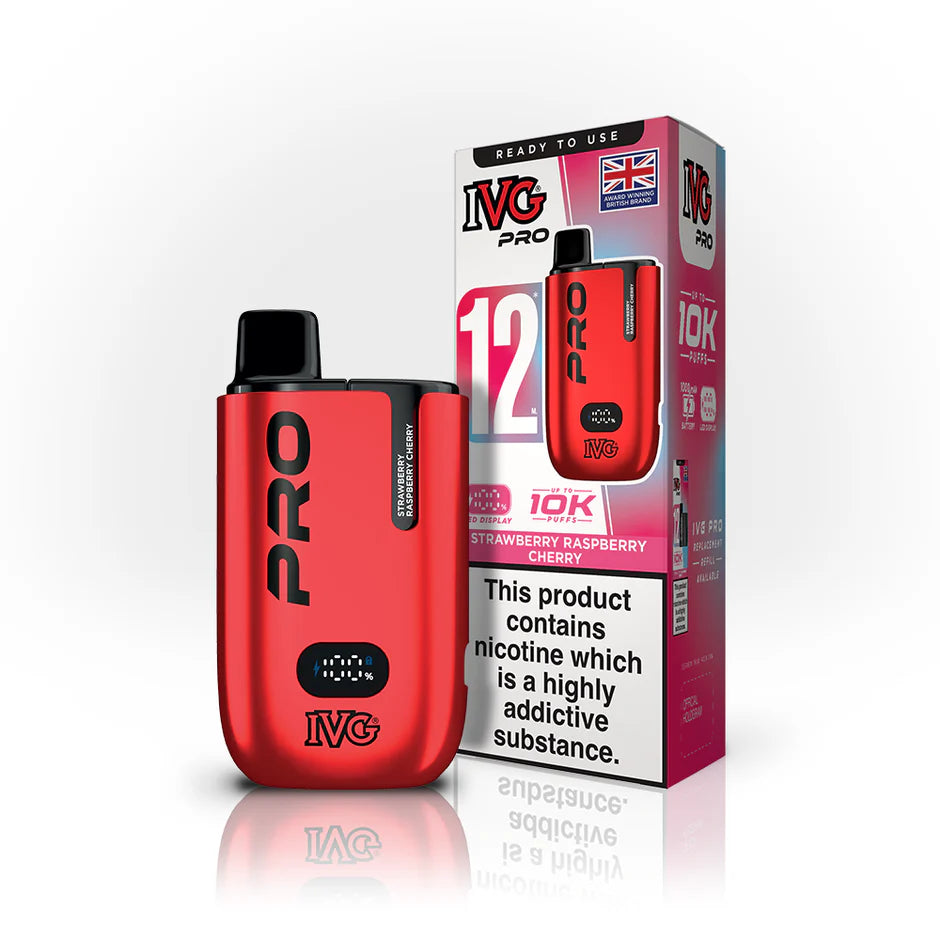 Strawberry Raspberry Cherry IVG Pro 12 Prefilled Pod Kit by IVG - Ape Vapes
