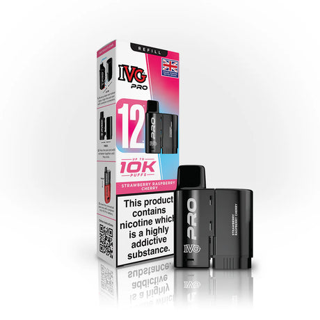 Strawberry Raspberry Cherry IVG Pro 12 Replacement Prefilled Pod by IVG - Ape Vapes