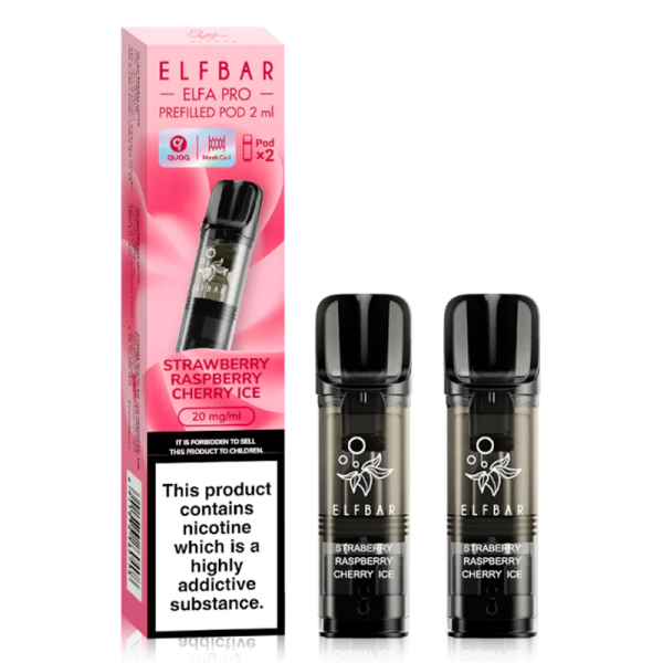 Strawberry Raspberry Cherry Ice Elfa Pro Pre-Filled Pods (2 Pack) - Ape Vapes