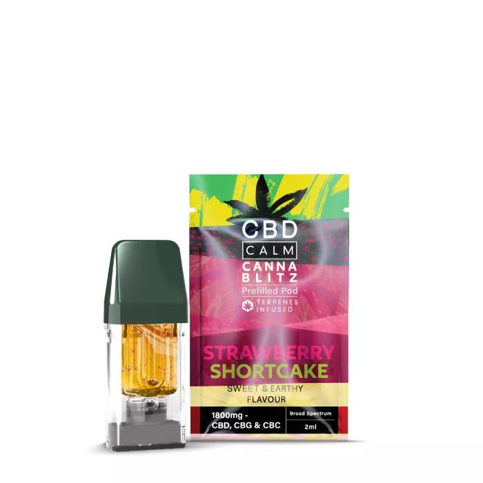 Strawberry Shortcake Cannablitz Prefilled CBD Replacement Pod by CBD Calm - Ape Vapes