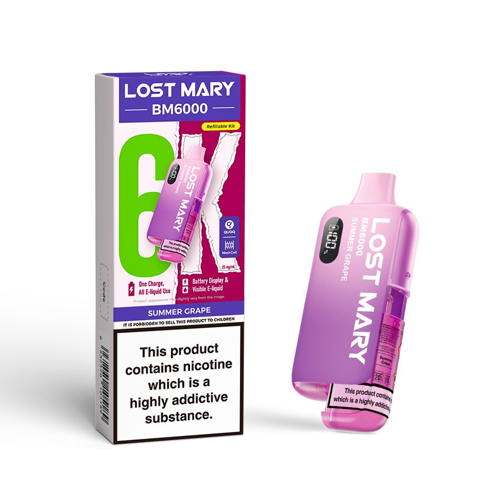Summer Grape Lost Mary BM6000 Prefilled Pod Kit - Ape Vapes