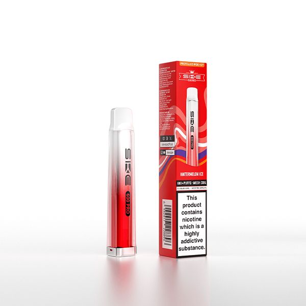 Watermelon Ice SKE Crystal Pro 600 Prefilled Pod Vape Kit - Ape Vapes