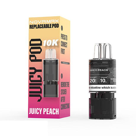 Juicy Peach Juicy Pod NOVAMAX 10k Prefilled Pod- Ape Vapes