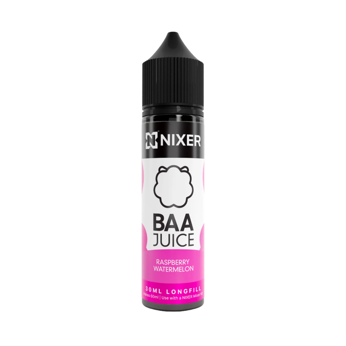 Raspberry Watermelon Longfill 60ml by Nixer x Baa Juice - Ape Vapes