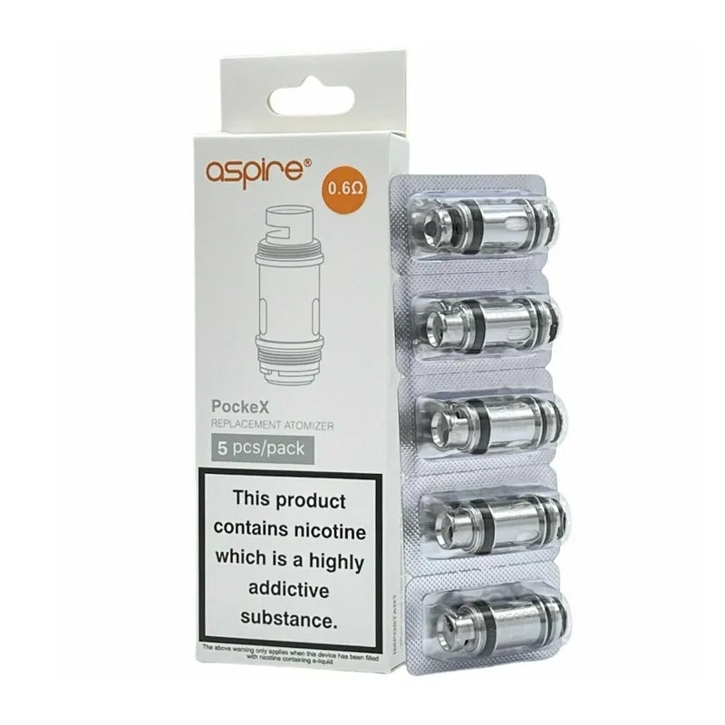 Aspire PockeX Replacement Coils - 5 Pack - Ape Vapes