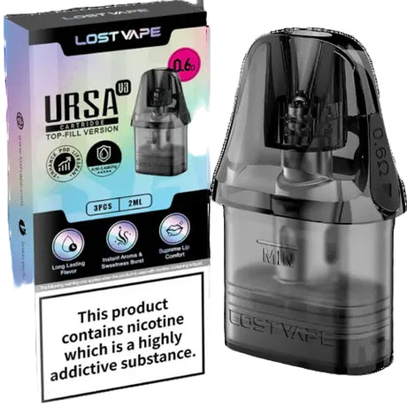 0.6 Lost Vape Ursa V3 Replacement Pods - 3 Pack - Ape Vapes