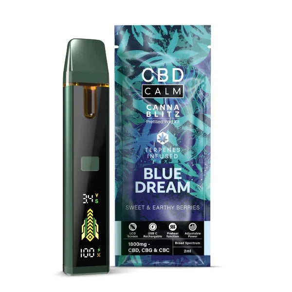 Blue Dream Cannablitz Prefilled CBD Pod Kit by CBD Calm - Ape Vapes