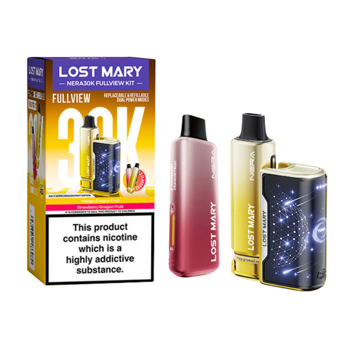 Dragonfruit Edition Nera 30k Prefilled Kit Lost Mary  -Ape Vapes