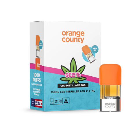 Gelato 1ml CBD Replacement Pod (750mg) by Orange County - Ape Vapes