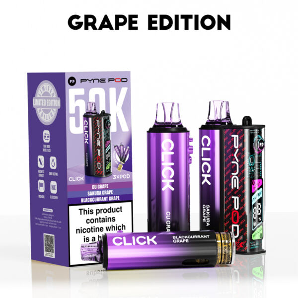 Grape Edition Pyne Pod Click 50K Vape Kit - Ape Vapes
