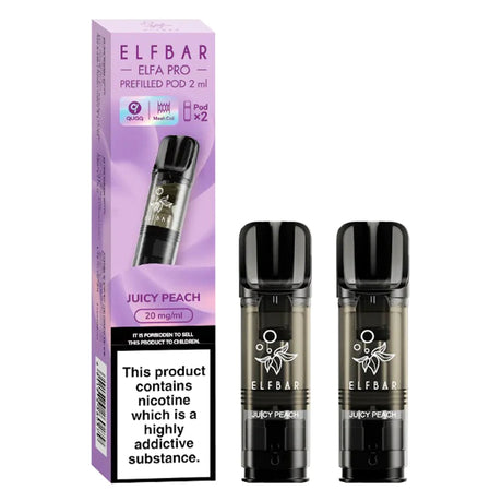Juicy_peach_elfa_pro_pre filled_pods_2_pack_ _ape_vapes