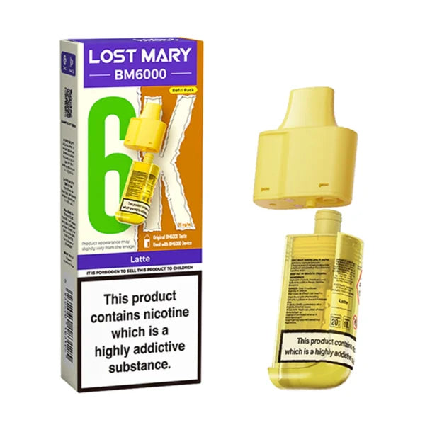 Latte Lost Mary BM6000 Prefilled Vape Pods - Ape Vapes