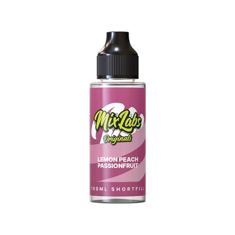  Lemon Peach Passionfruit 100ml Shortfill by Mix Labs Originals- Ape Vapes