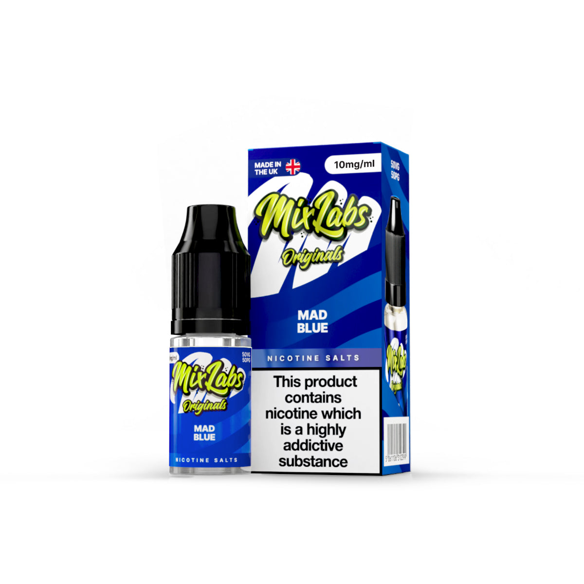 Mad Blue by Mix Labs Originals 10ml Nic Salt - Ape Vapes