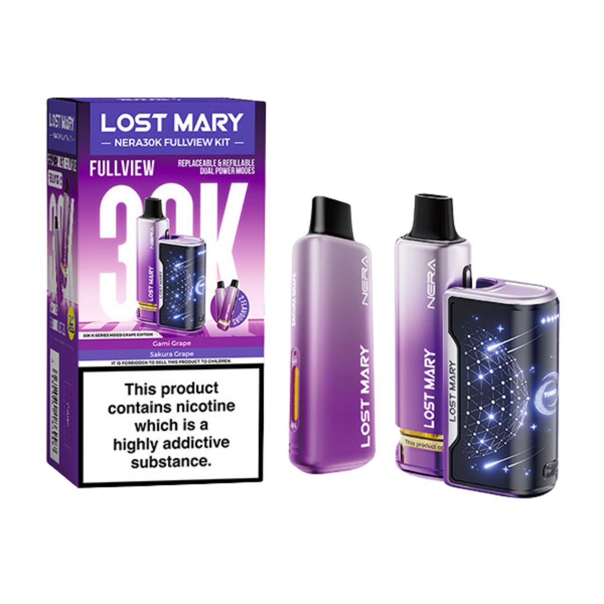 Mixed Grape Edition Nera 30k Prefilled Kit Lost Mary  -Ape Vapes