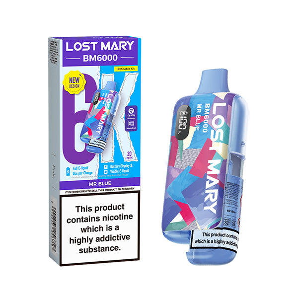 Mr Blue Lost Mary BM6000 Prefilled Pod Kit - Ape Vapes 
