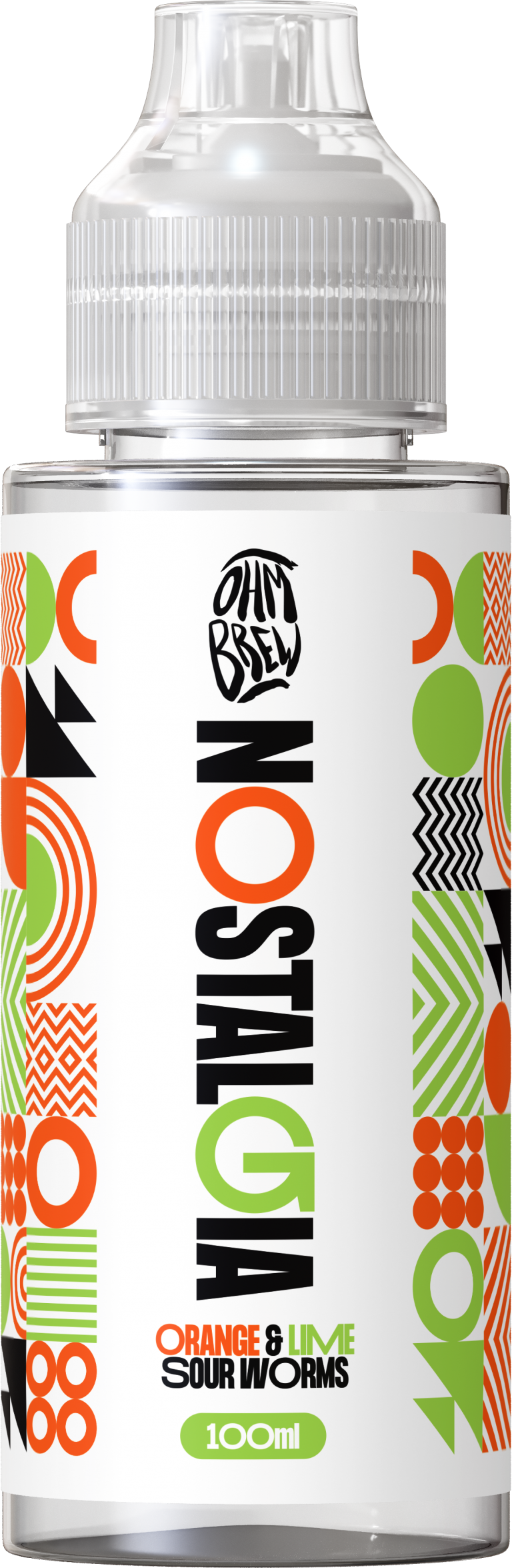 NOSTALGIA - ORANGE & LIME SOUR WORMS 100ML SHORTFILL BY OHM BREW