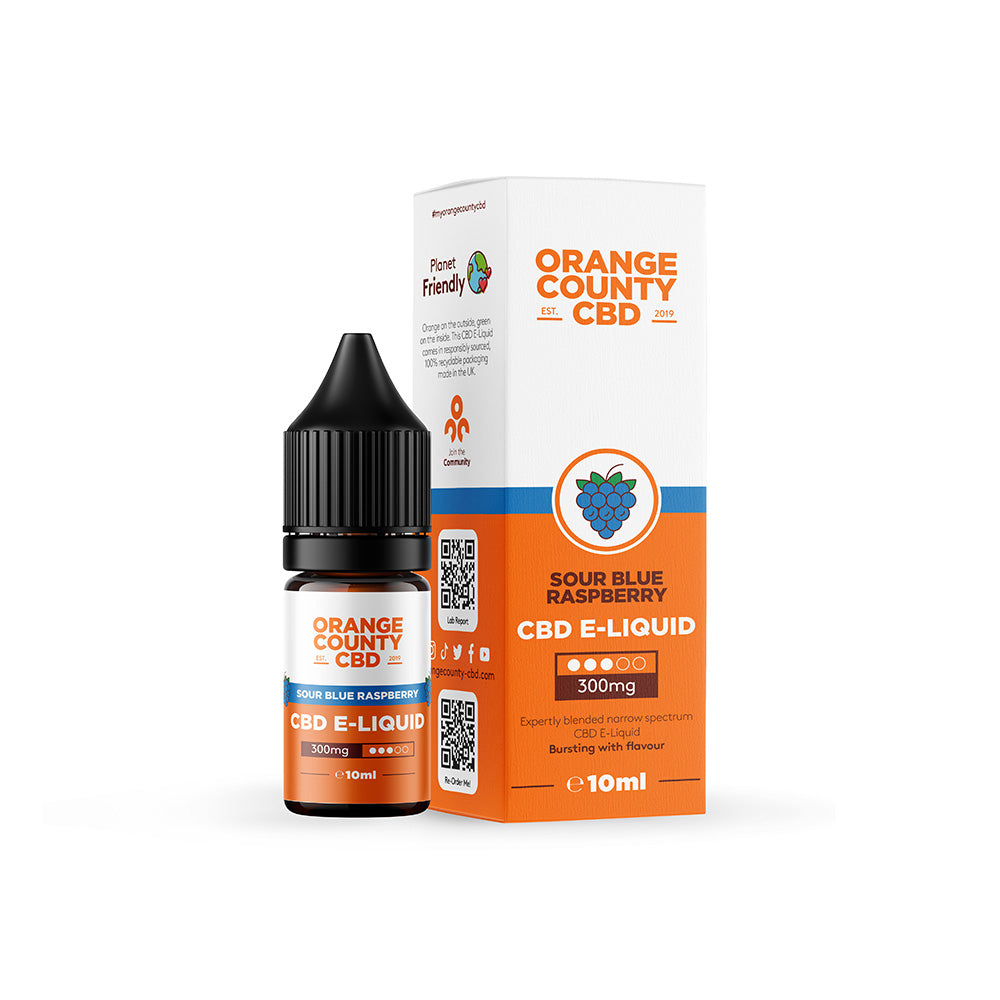 SOUR BLUE RASPBERRY CBD ELIQUID BY ORANGE COUNTY