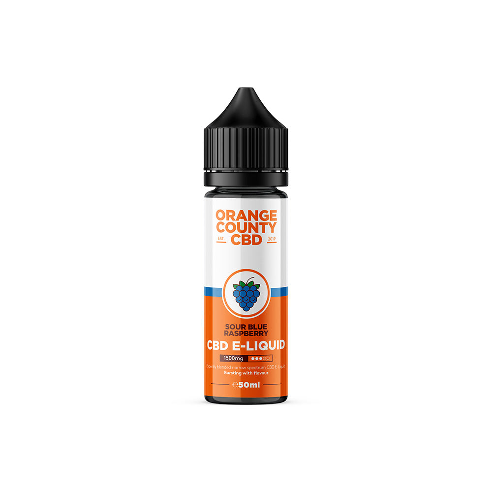 SOUR BLUE RASPBERRY CBD ELIQUID BY ORANGE COUNTY