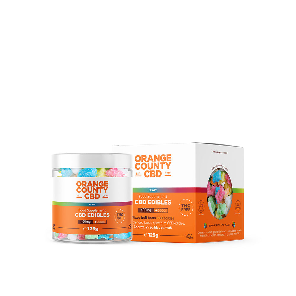 CBD GUMMIES 400MG (SMALL TUB) BY ORANGE COUNTY