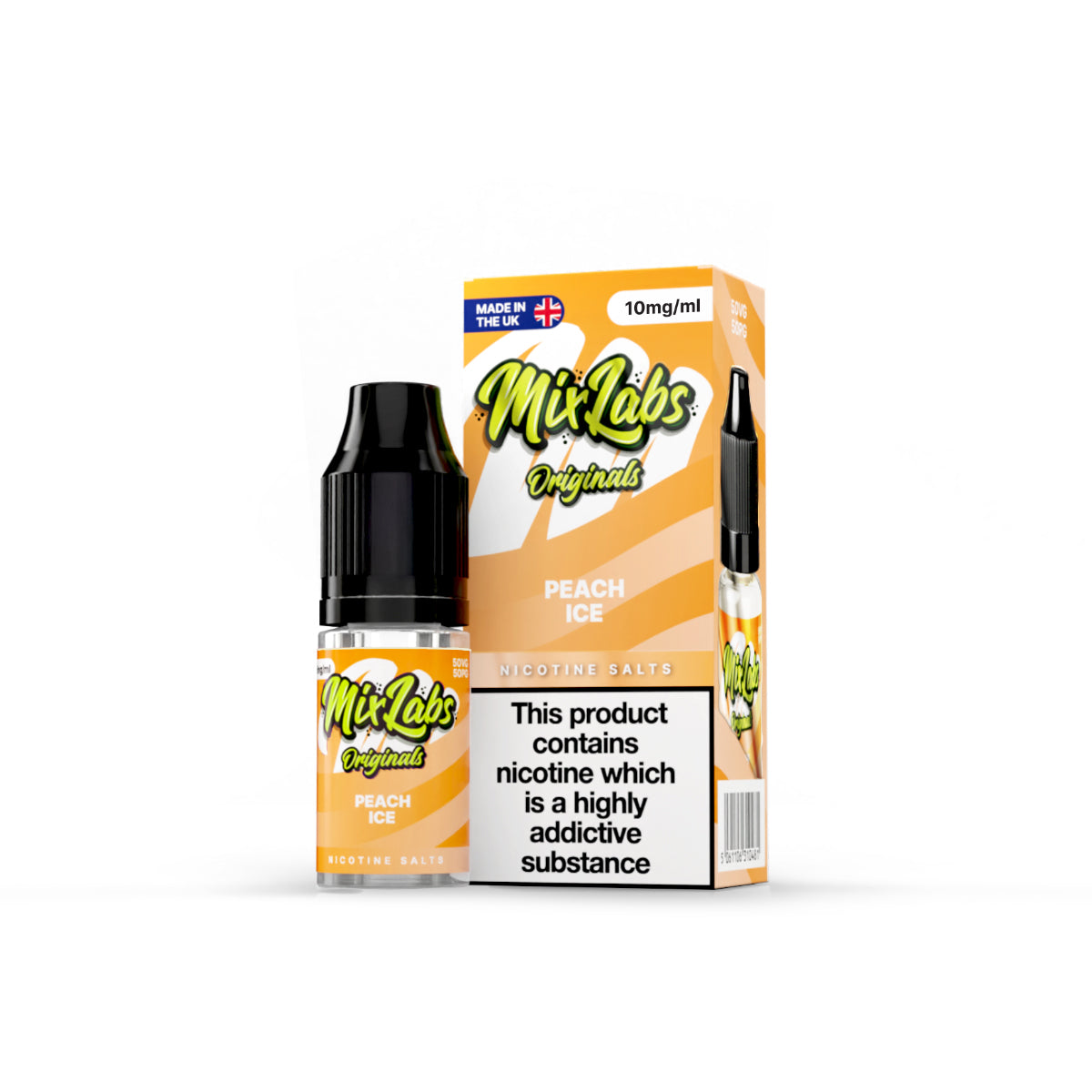 Peach Ice by Mix Labs Originals 10ml Nic Salt - Ape Vapes
