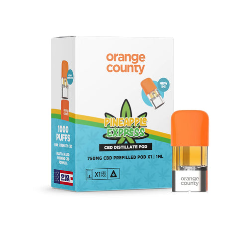 Pineapple Express 1ml CBD Replacement Pod (750mg) by Orange County - Ape Vapes
