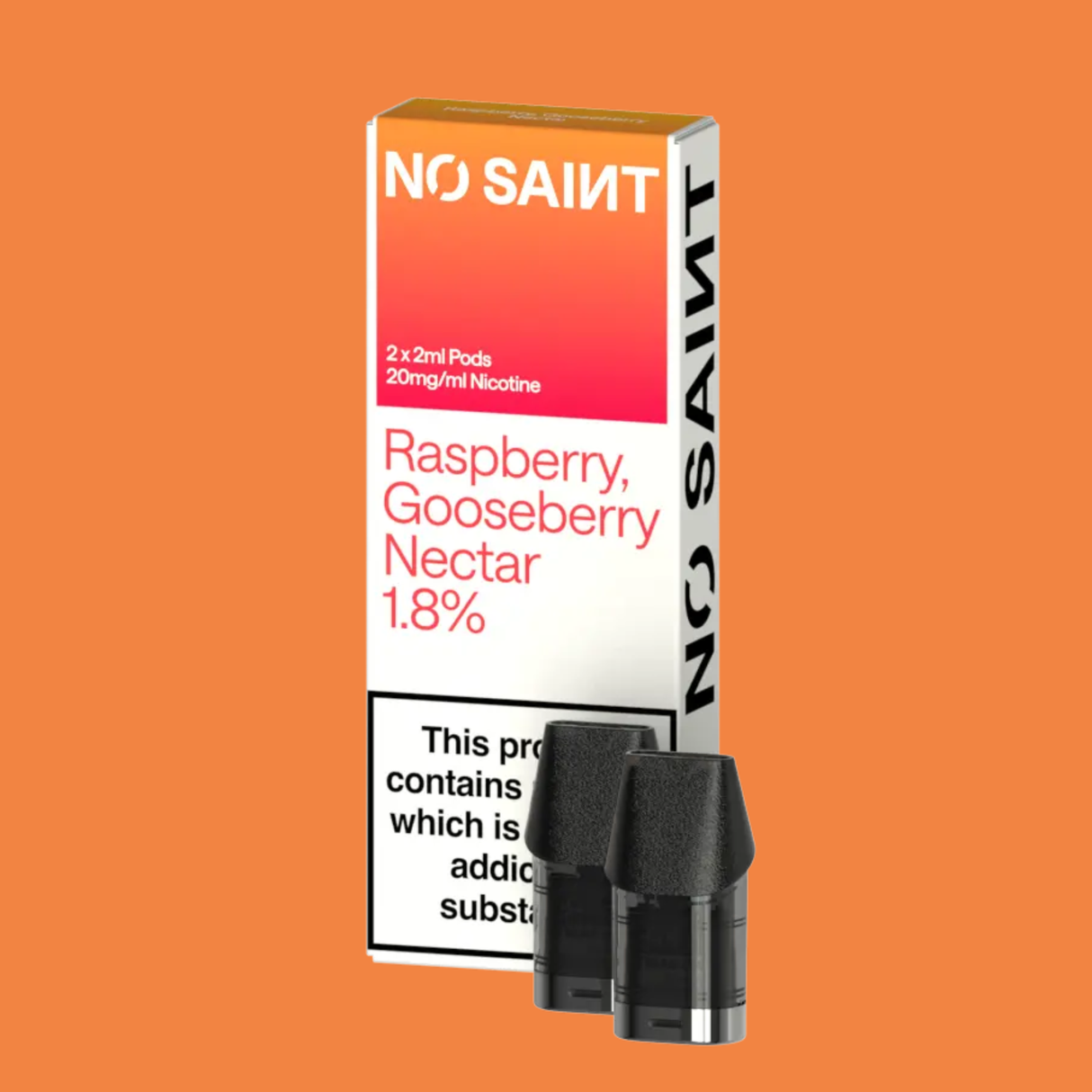 Raspberry, Gooseberry Nectar No Saint Prefilled Replacement Pods (2 Pack) - Ape Vapes