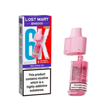 Red Apple Ice Lost Mary BM6000 Prefilled Vape Pods - Ape Vapes