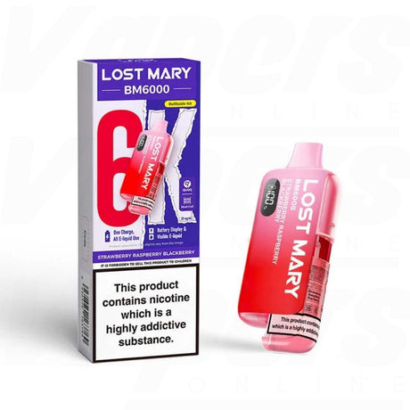Strawberry Raspberry Blackberry Lost Mary BM6000 Prefilled Pod Kit - Ape Vapes 