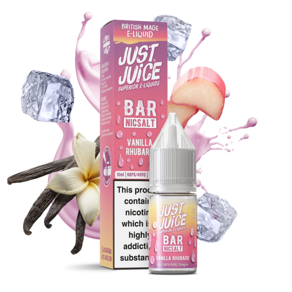 Vanilla Rhubarb 10ml Nic Salt by Just Juice - Ape Vapes