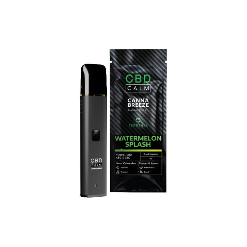 Watermelon Splash Cannabreeze Prefilled CBD Pod Kit by CBD Calm - Ape Vapes