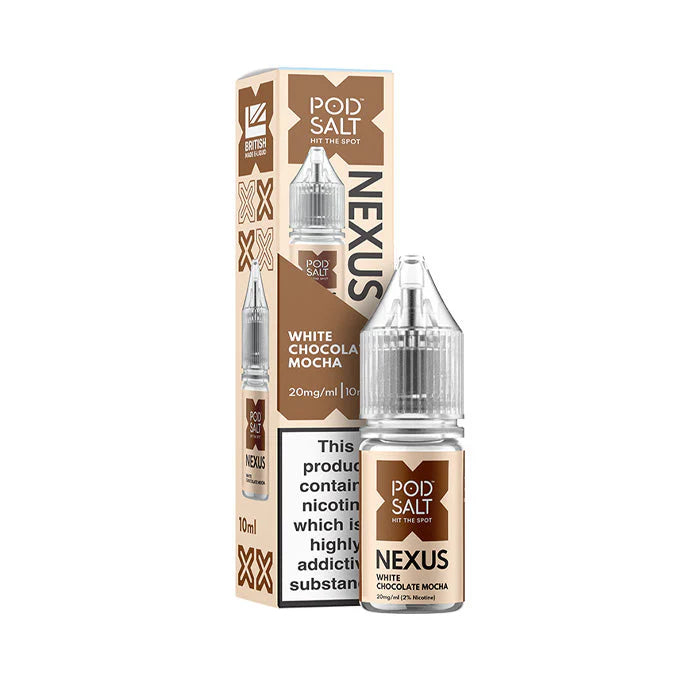 White Chocolate Mocha 10ml Nic Salt - Nexus by Pod Salt - Ape Vapes