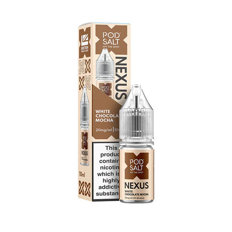White Chocolate Mocha 10ml Nic Salt - Nexus by Pod Salt - Ape Vapes