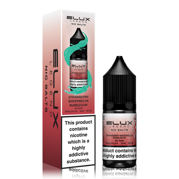 Strawberry Watermelon Bubblegum Nic Salt by Elux Legend