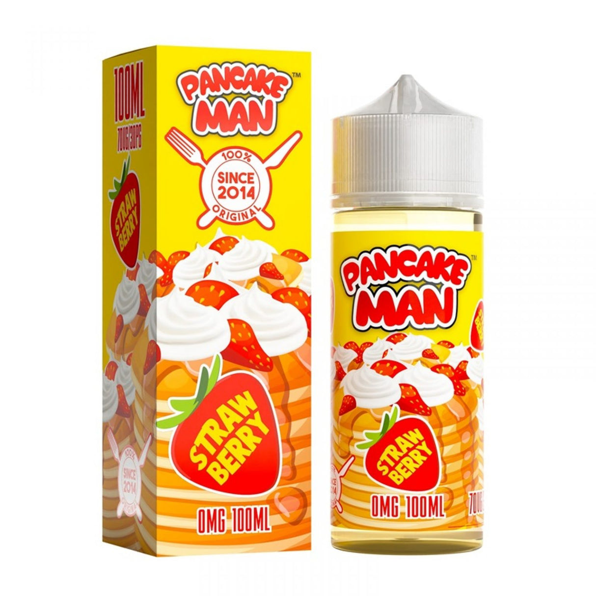 Pancake Man - Strawberry 100ml Shortfill by DV Brands UK