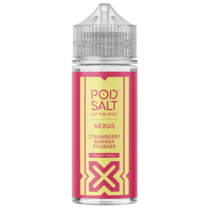 Strawberry Banana Rhubarb 100ml Shortfill - Nexus by Pod Salt