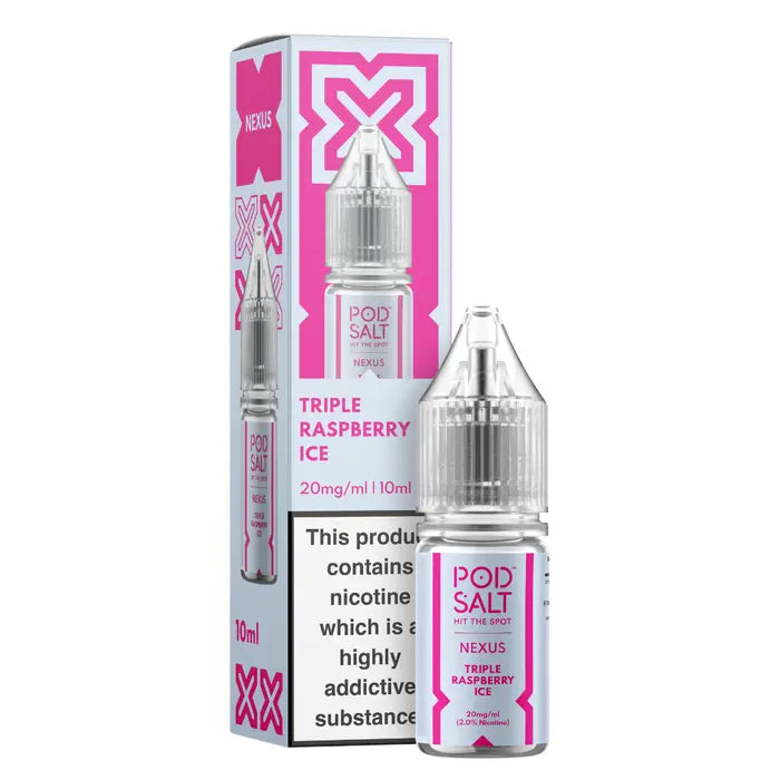 Triple Raspberry Ice 10ml Nic Salt - Nexus by Pod Salt