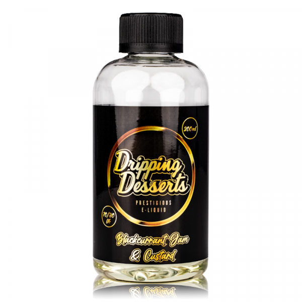 Blackcurrant Jam & custard 100ml & 200ml Shortfill by Dripping Desserts